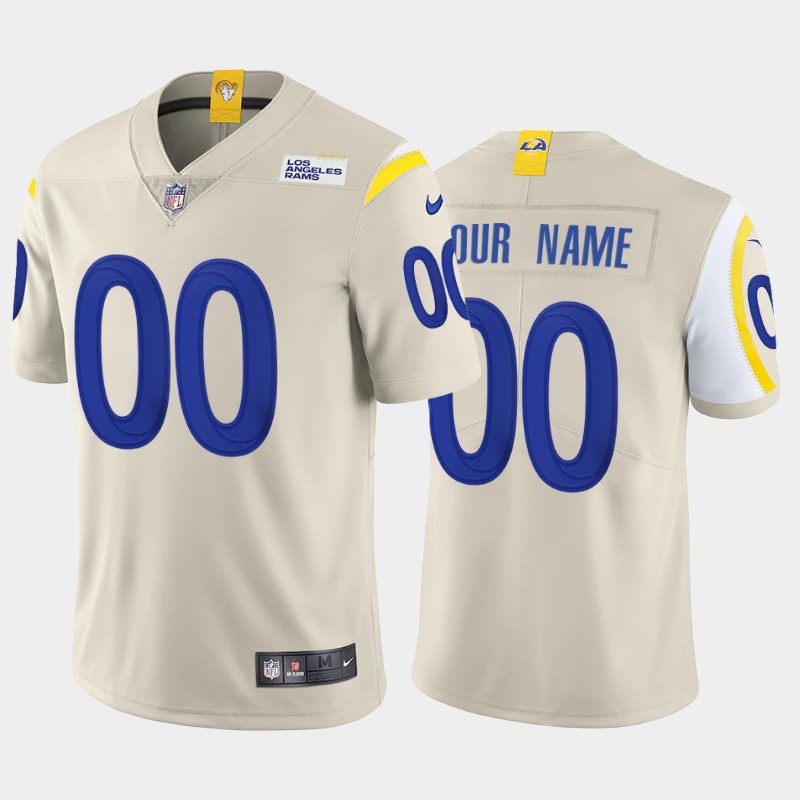 Men's Los Angeles Rams Customized 2020 New Bone Vapor Untouchable NFL Stitched Limited Jersey
